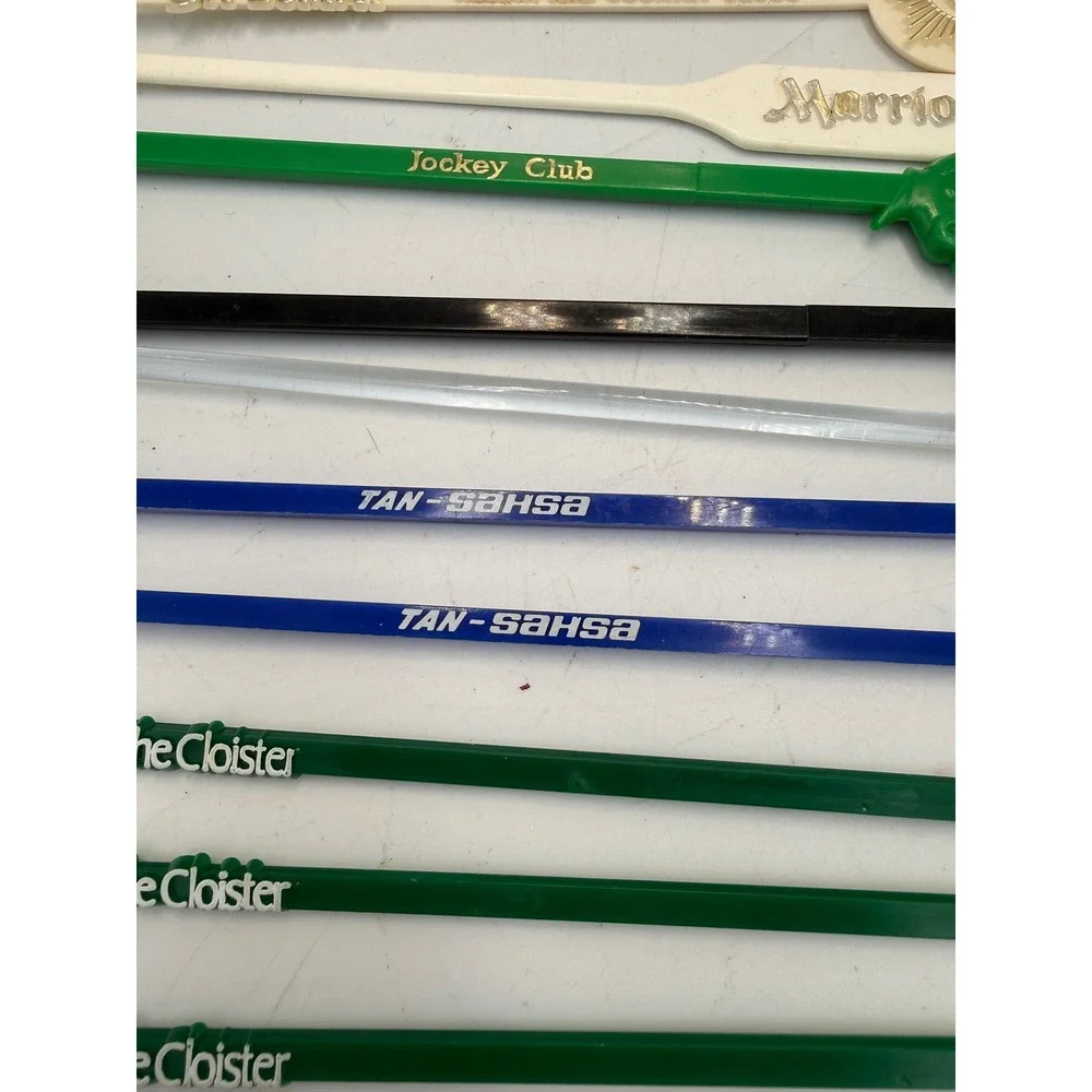 Vintage Hotel Swizzle Stick Lot The Cloister Boca Raton Jockey Club 11pc